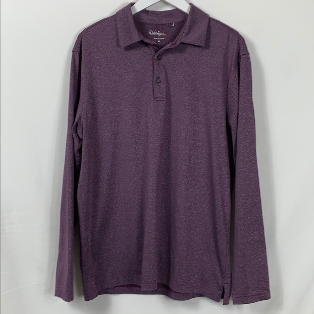 Walter Hagen purple long sleeved golf shirt Med.